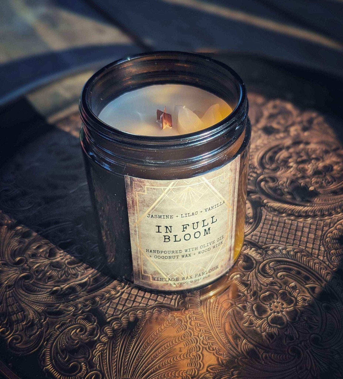 Vintage-Inspired Wooden Wick Candle