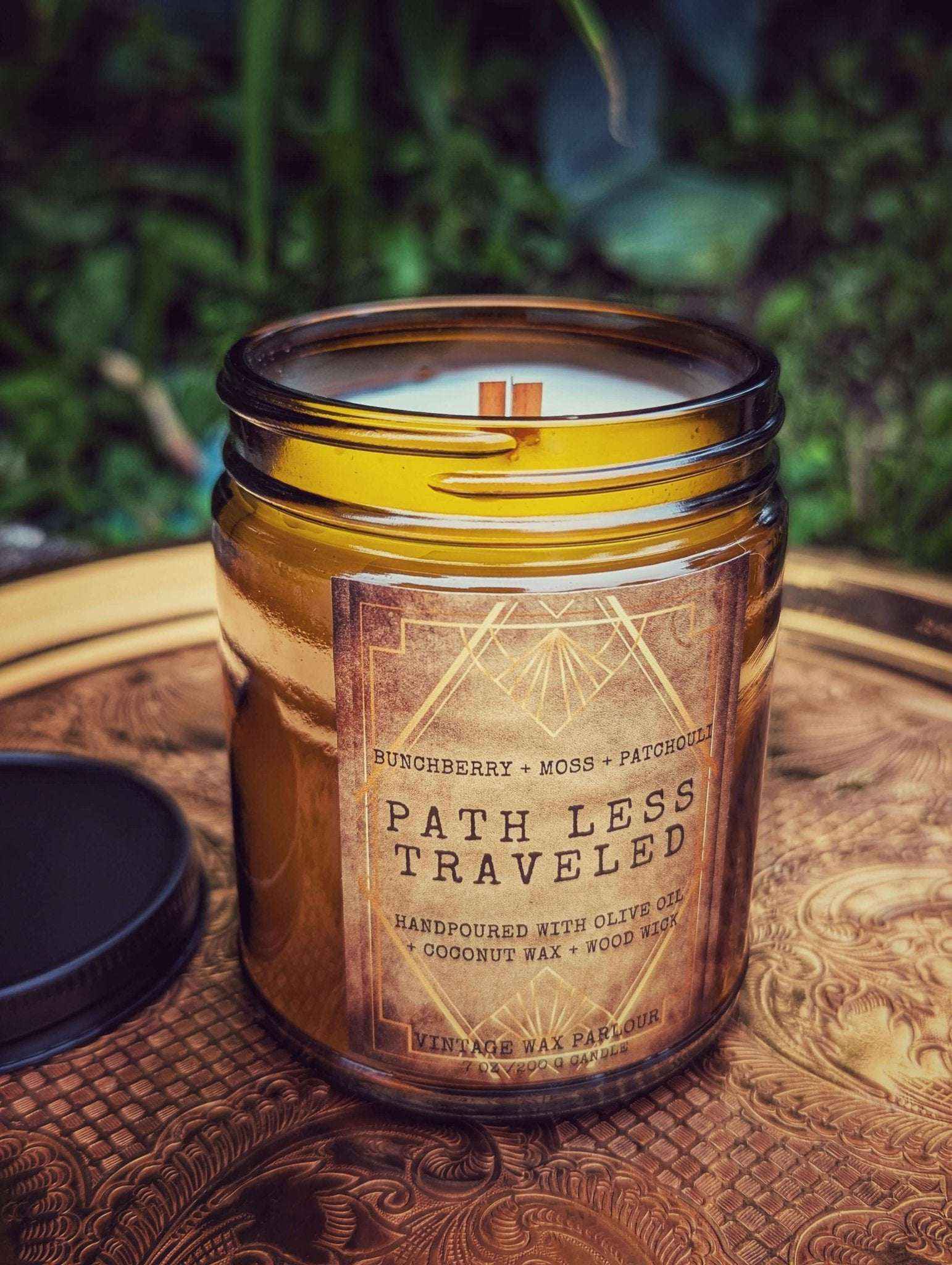 Vintage-Inspired Wooden Wick Candle