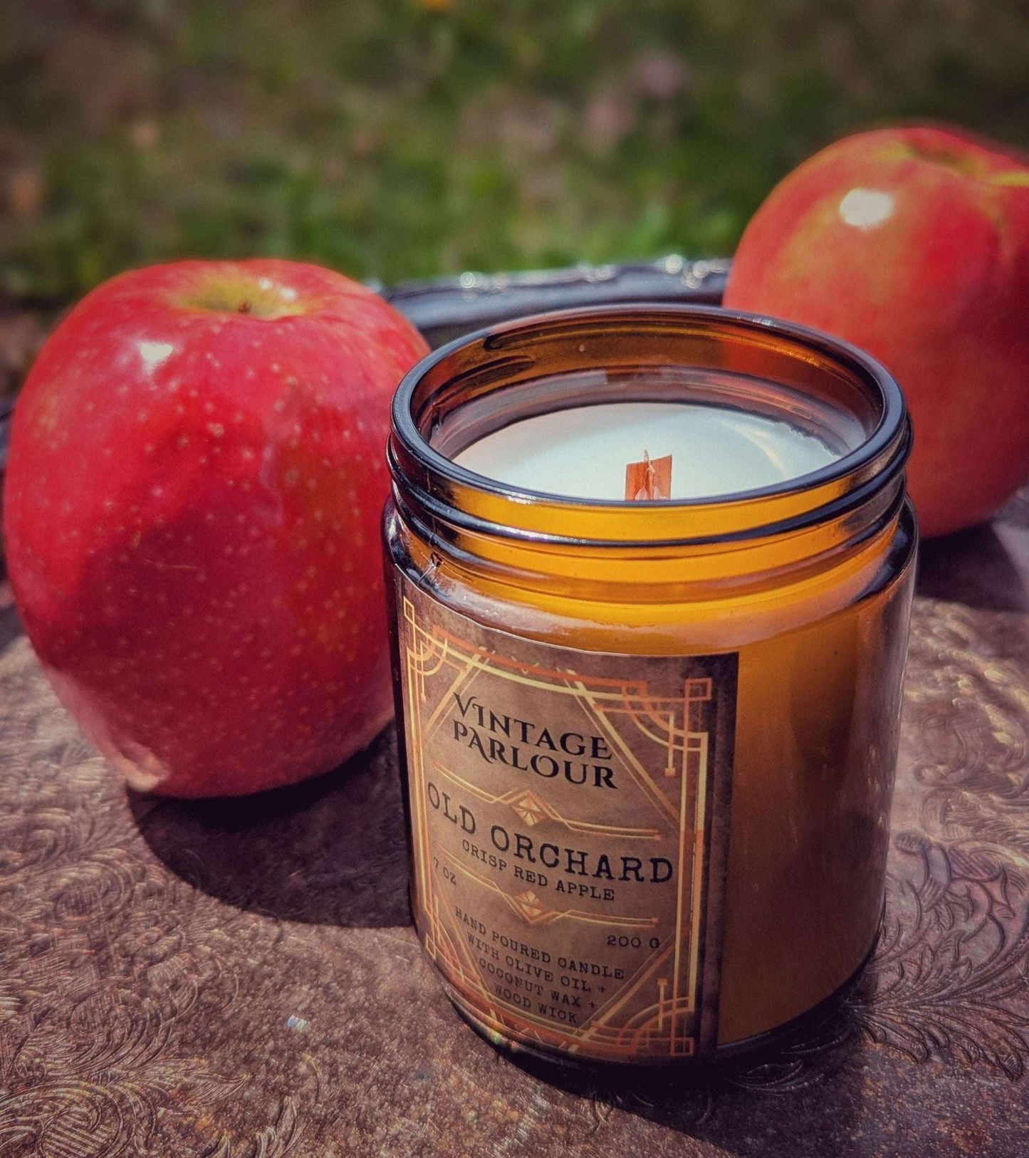 Vintage Wooden Wick Candle – Art Deco 1920s Inspired Scented Candle Gift - Vintage Parlour