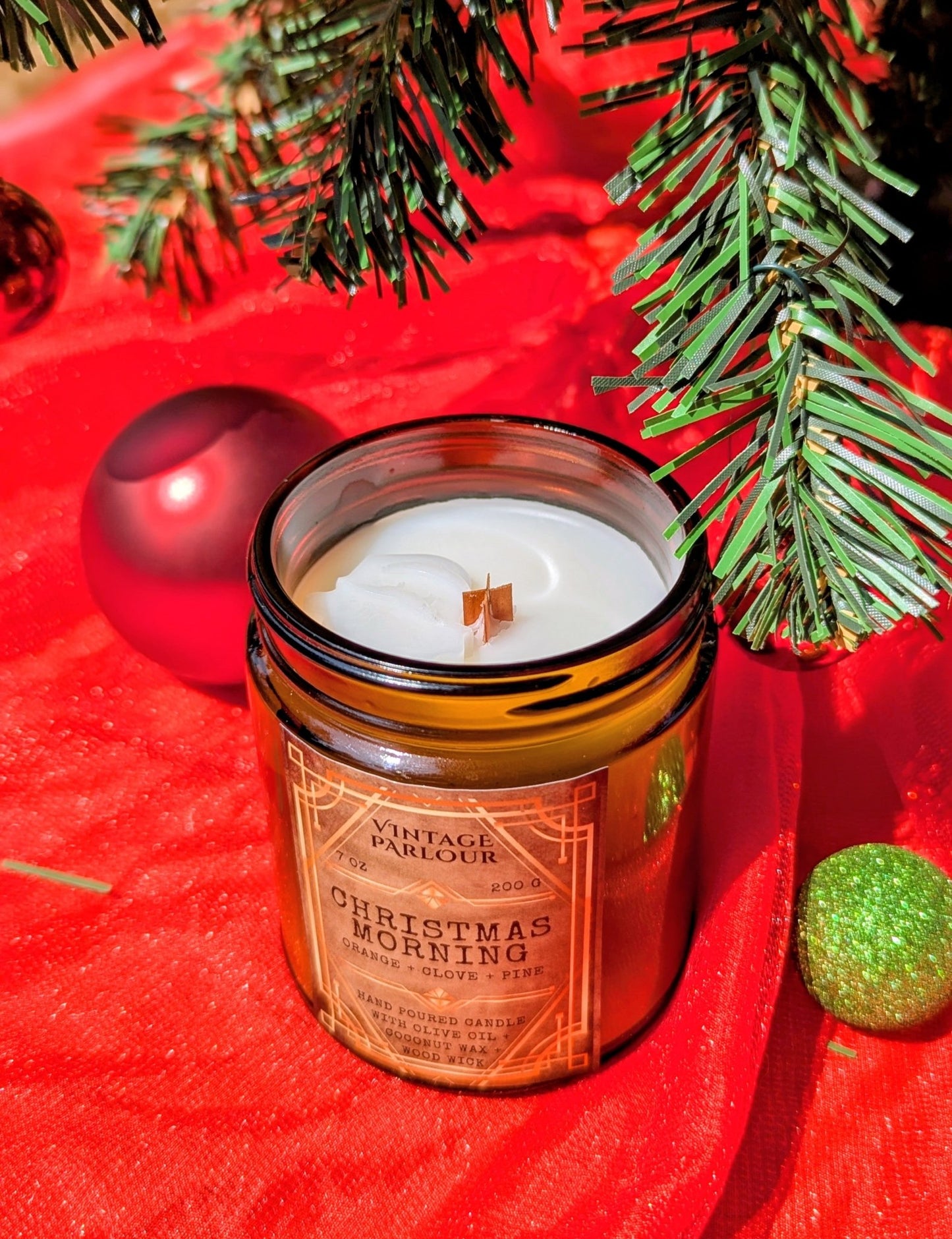Vintage Wooden Wick Candle – Art Deco 1920s Inspired Scented Candle Gift - Vintage Parlour