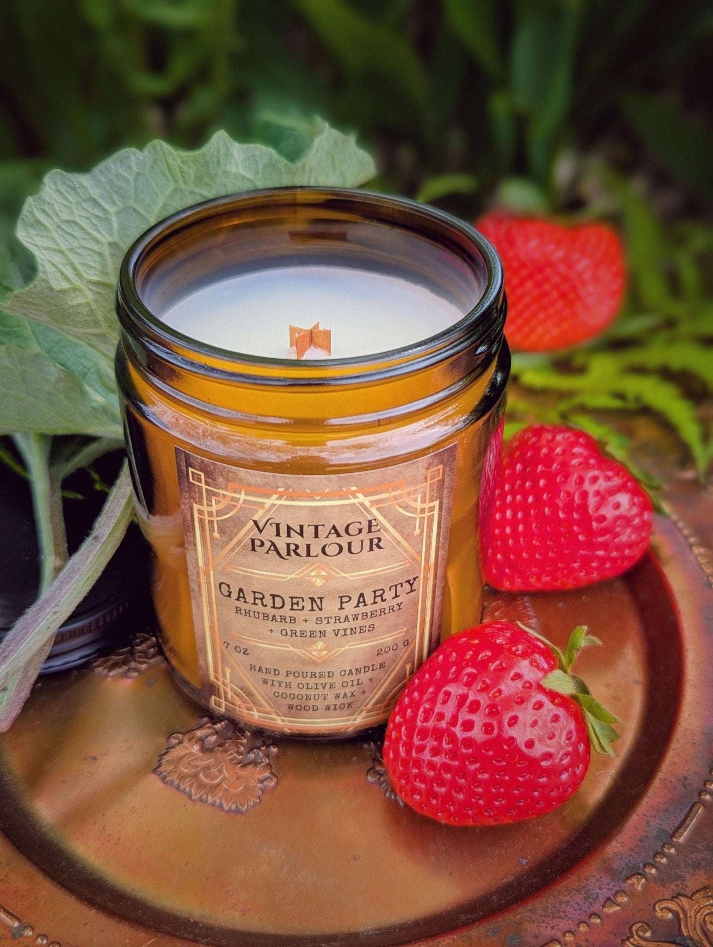 Vintage Wooden Wick Candle – Art Deco 1920s Inspired Scented Candle Gift - Vintage Parlour